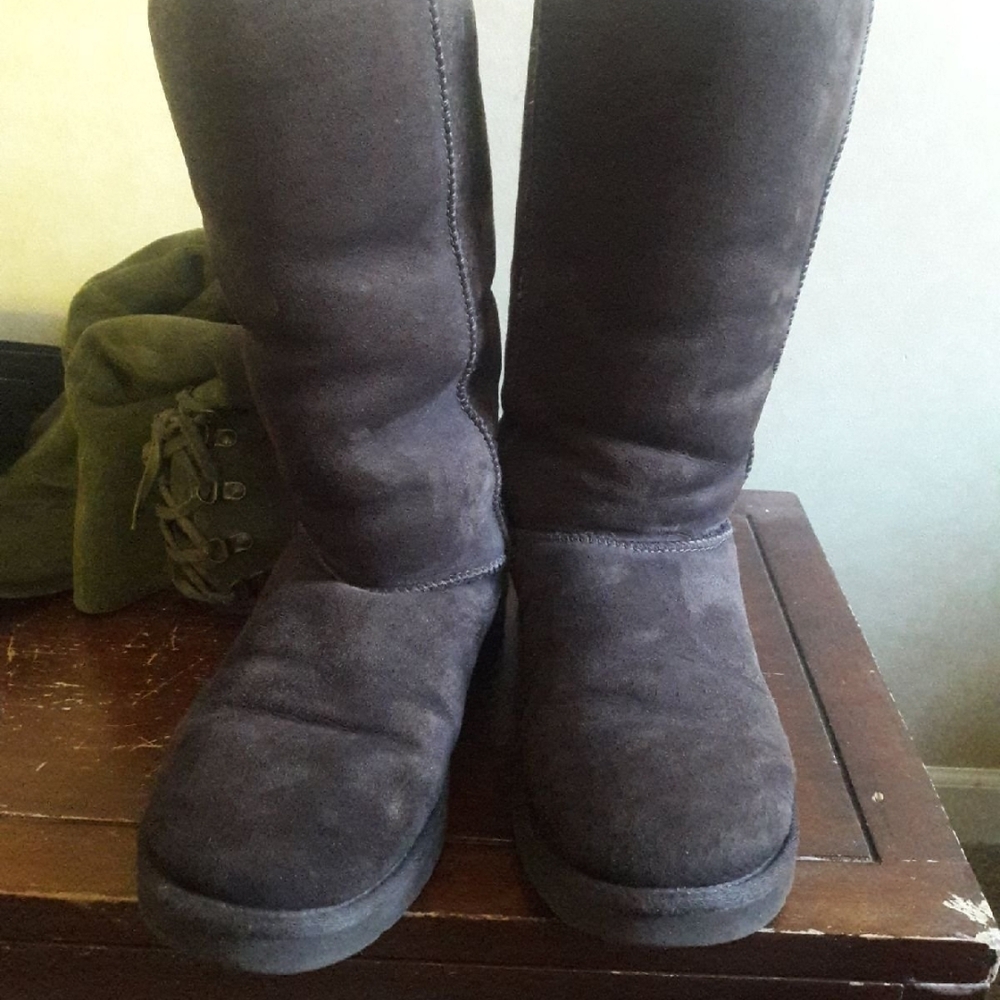 UGG Women's Dark Gray Suede Winter Boots